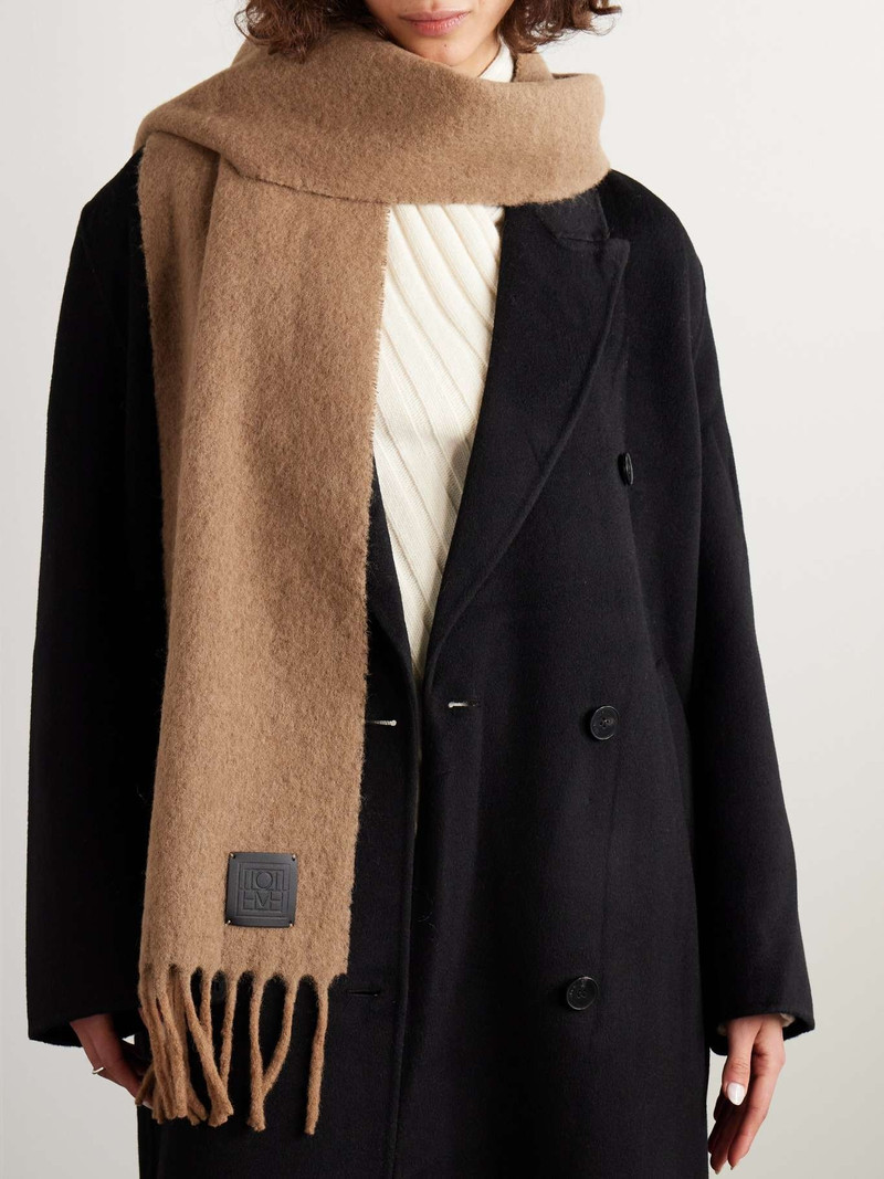 TOTEME Fringed alpaca-blend scarf outlook