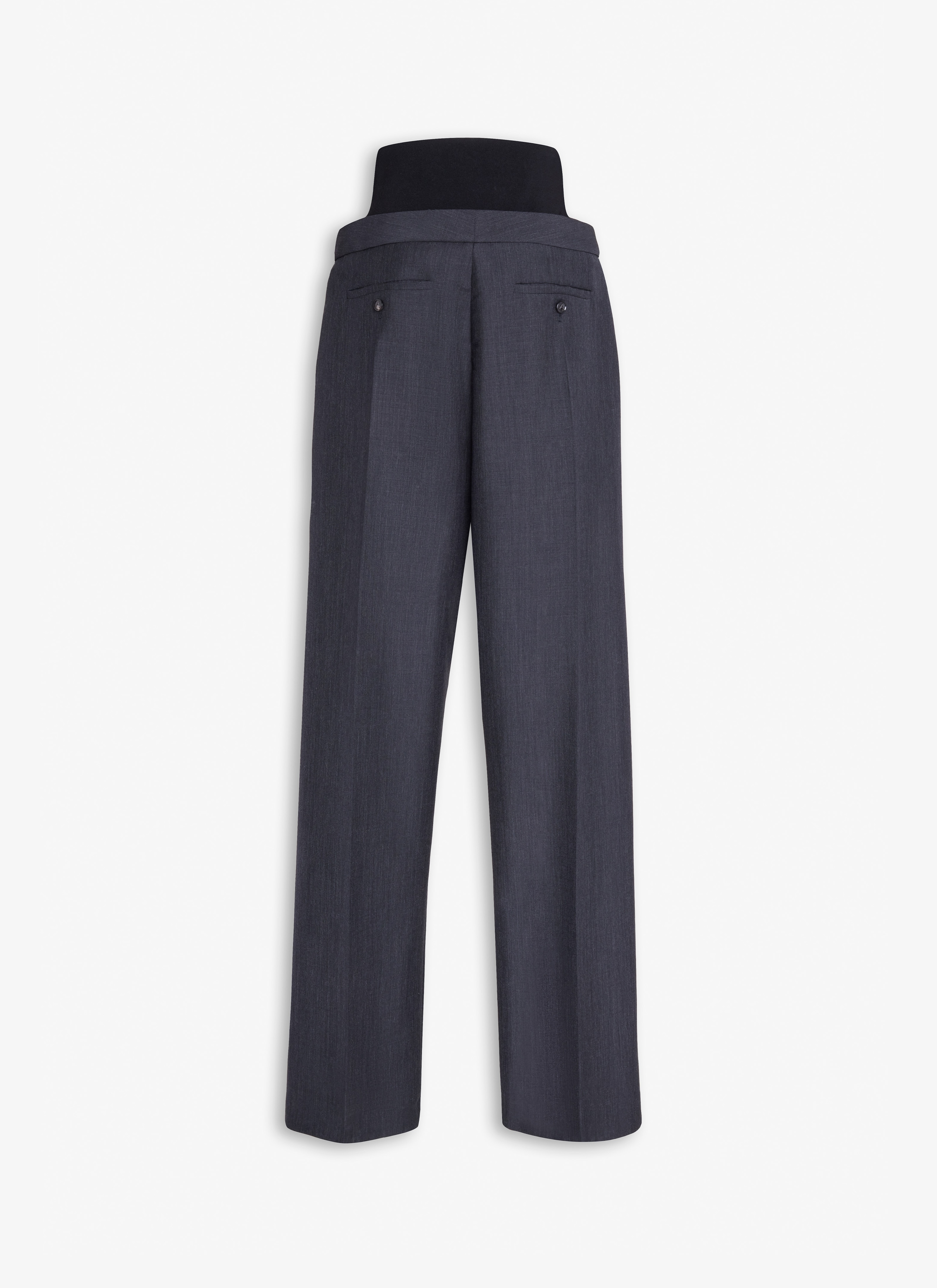 TAILORED TROUSERS WITH KNIT BAND - 4