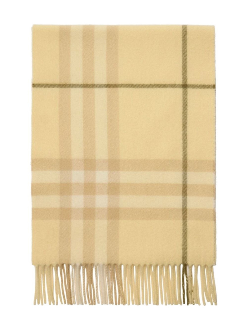 Burberry checked cashmere scarf outlook