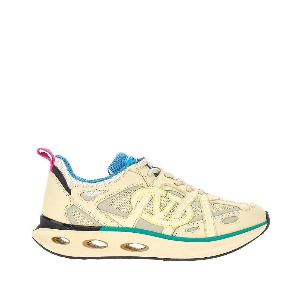 Valentino MESH AND LEATHER 'VLOGO EASYJOG' SNEAKERS
