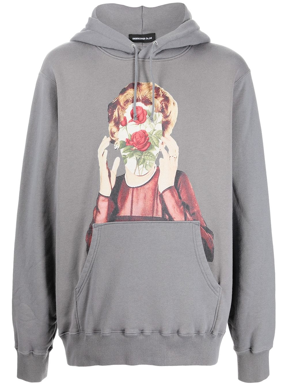 graphic-print cotton hoodie - 1