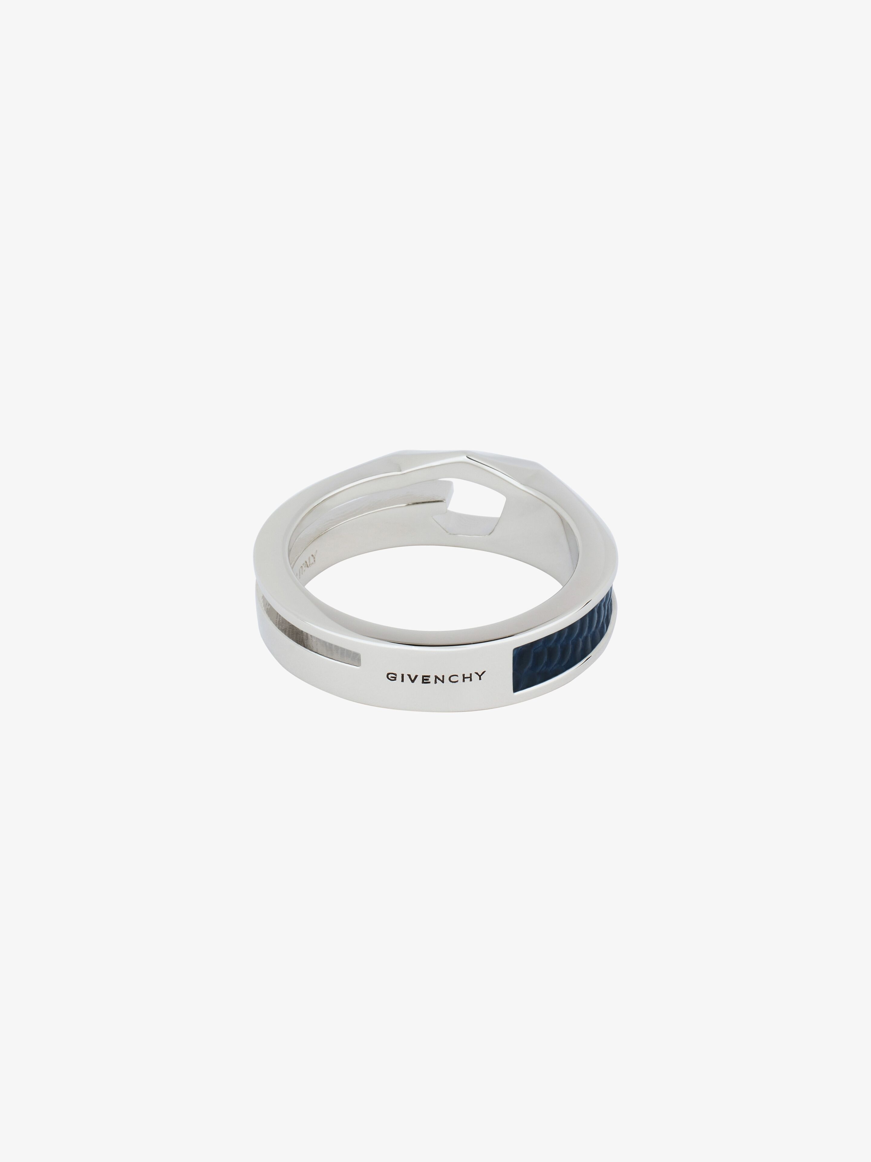 GIV CUT RING IN METAL AND LEATHER - 3