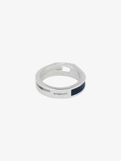 Givenchy GIV CUT RING IN METAL AND LEATHER outlook