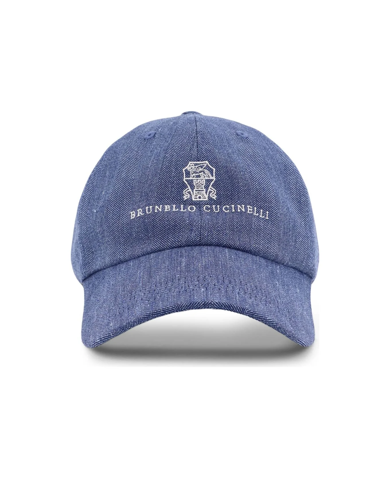 Linen And Virgin Wool Blend Hat With Embroidered Logo On The Front - 1