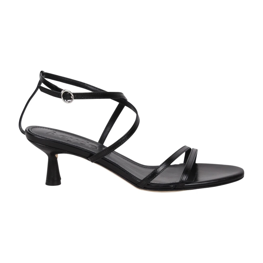 サンダル・ミュール aeyde Melia Sandals - Aeyde - Leather - Black AEYDE Melia Nappa Leather Heels | Shopbop