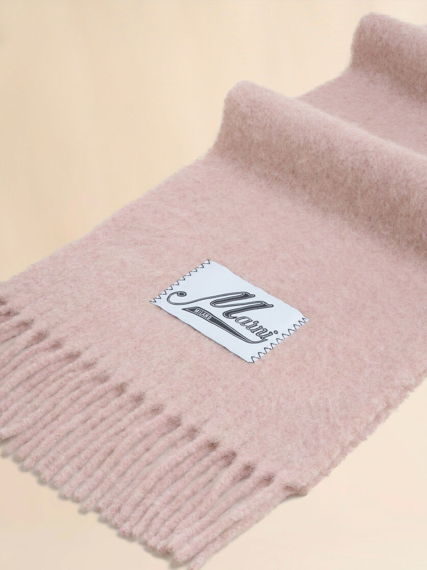 LIGHT PINK ALPACA SCARF - 3