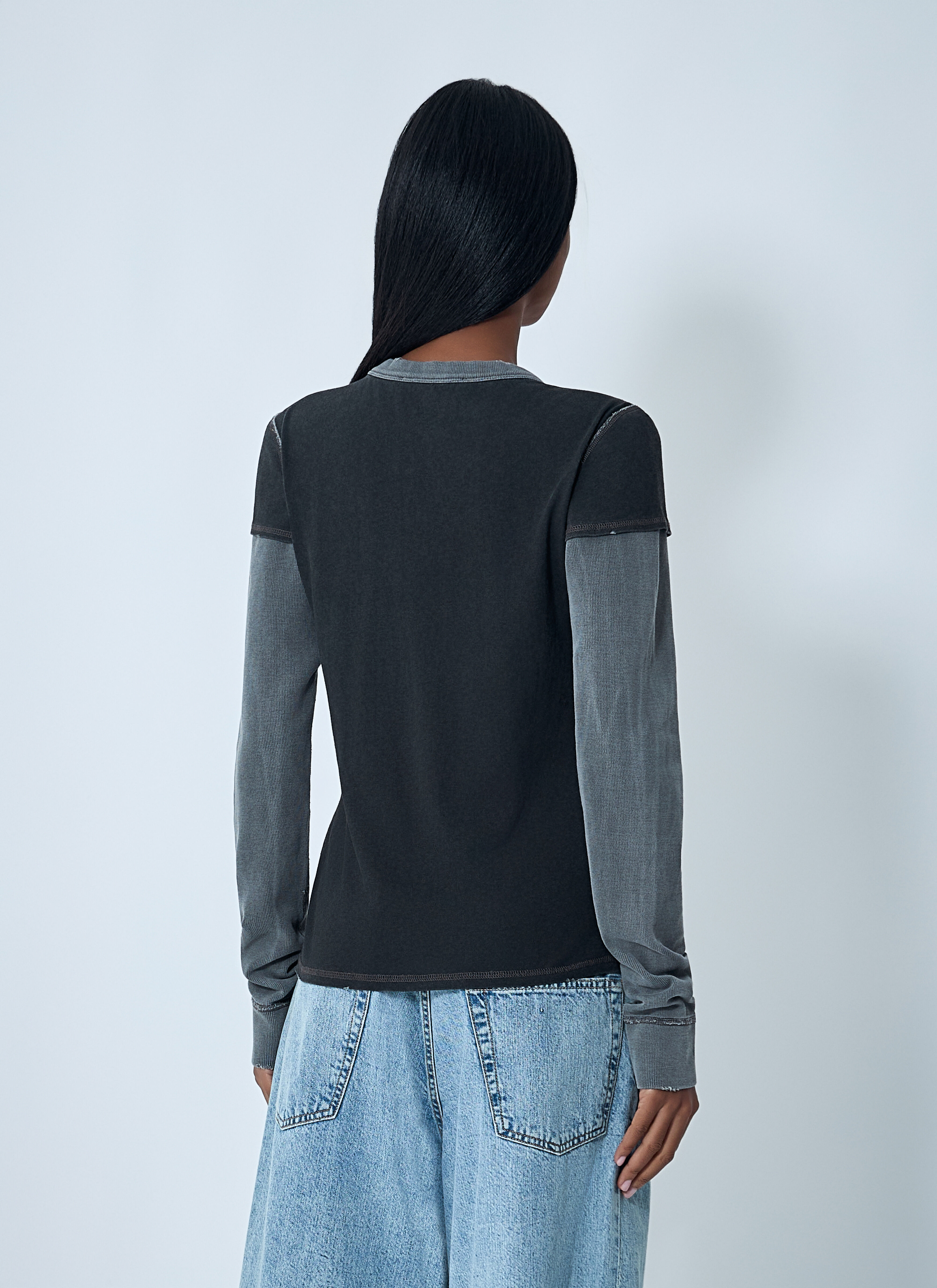 Layered Button-Down Cardigan - 4