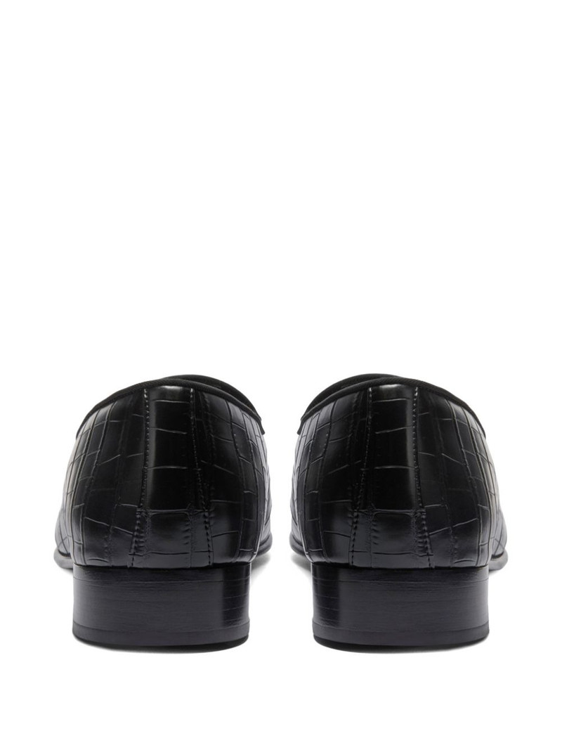 crocodile metal logo loafers 3