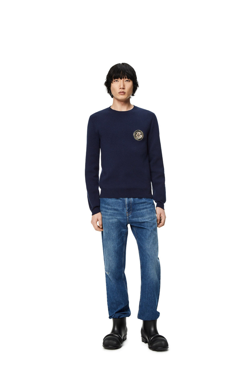 Loewe Metallic sinkhole sweater in wool outlook