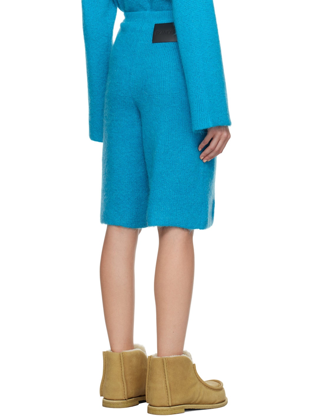 Blue Knitted Shorts - 3