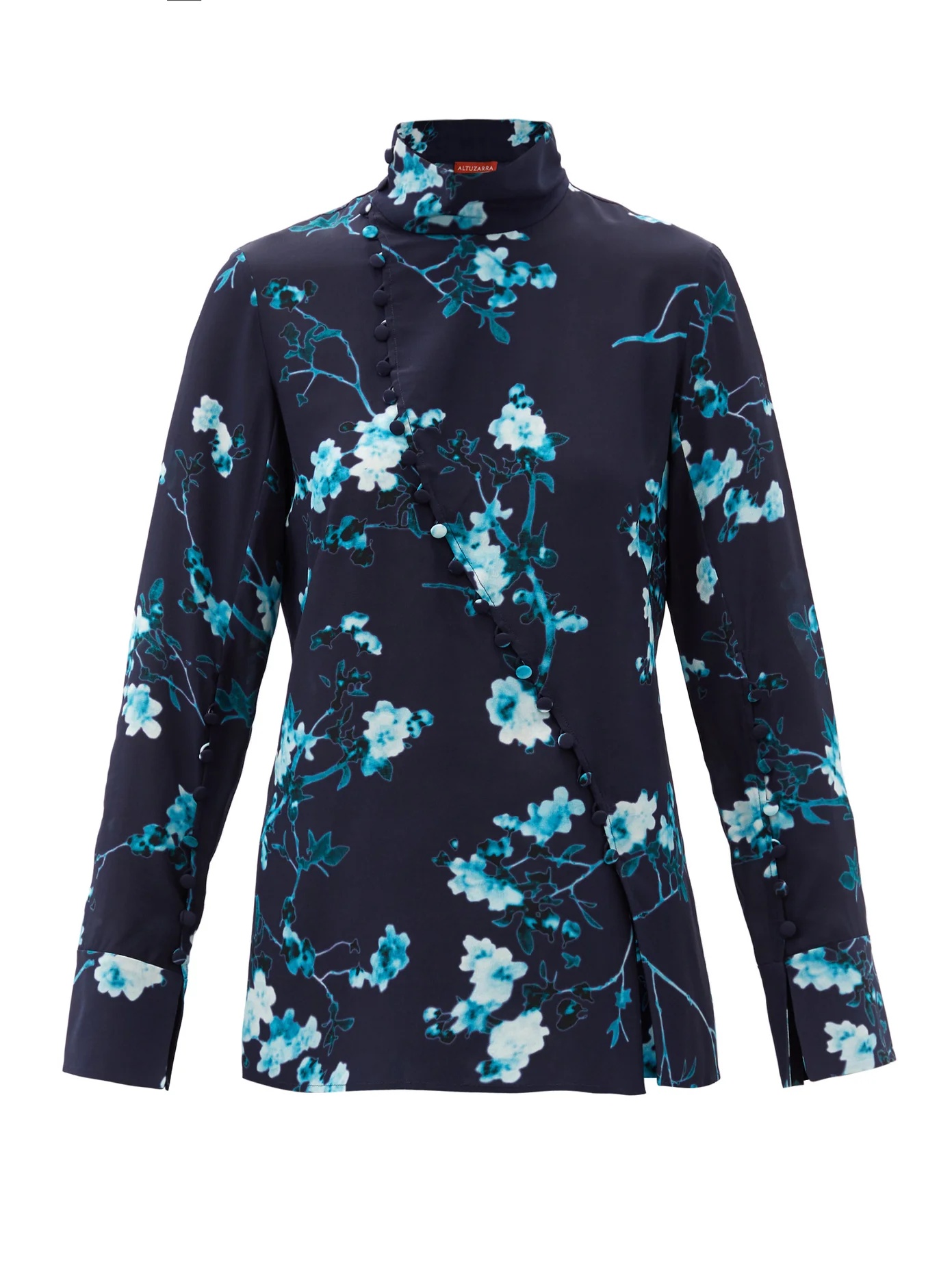 Marjorie floral-print silk top - 1