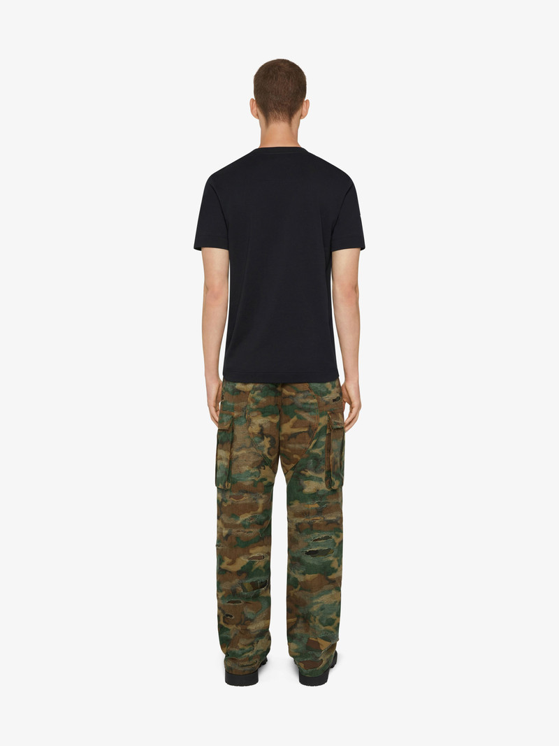 SLIM FIT T-SHIRT IN COTTON WITH GIVENCHY INFINITY PRINT - 1