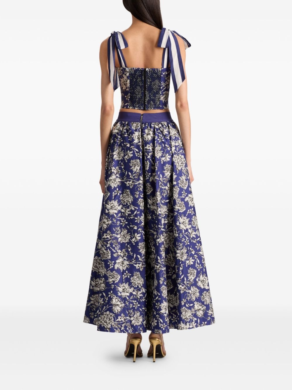 Blanca floral-print tie-shoulder top - 4