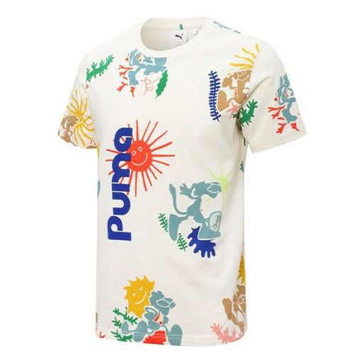 PUMA Adventure Planet All Over Print Tee 'White' 533487-65 - 1