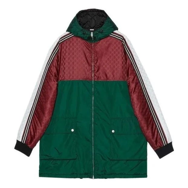 Gucci GG Jacquard Nylon Jacket 'Green Red' 590746-Z4039-6705 - 1