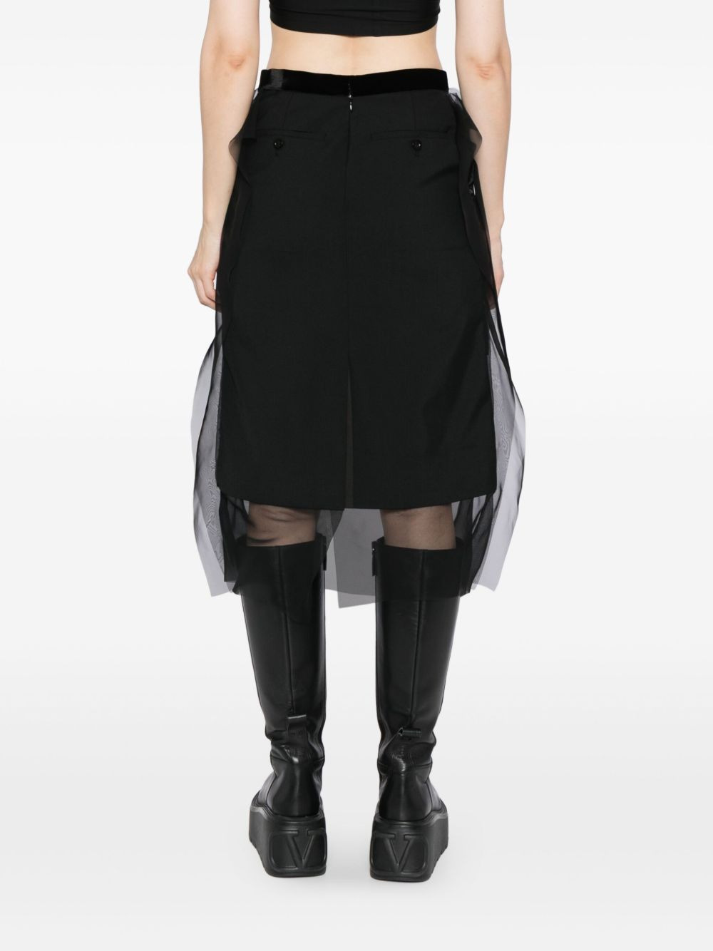 sequin-embellished skirt - 4
