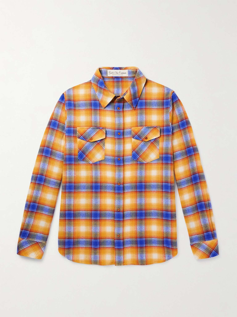 Checked Cashmere Shirt - 1