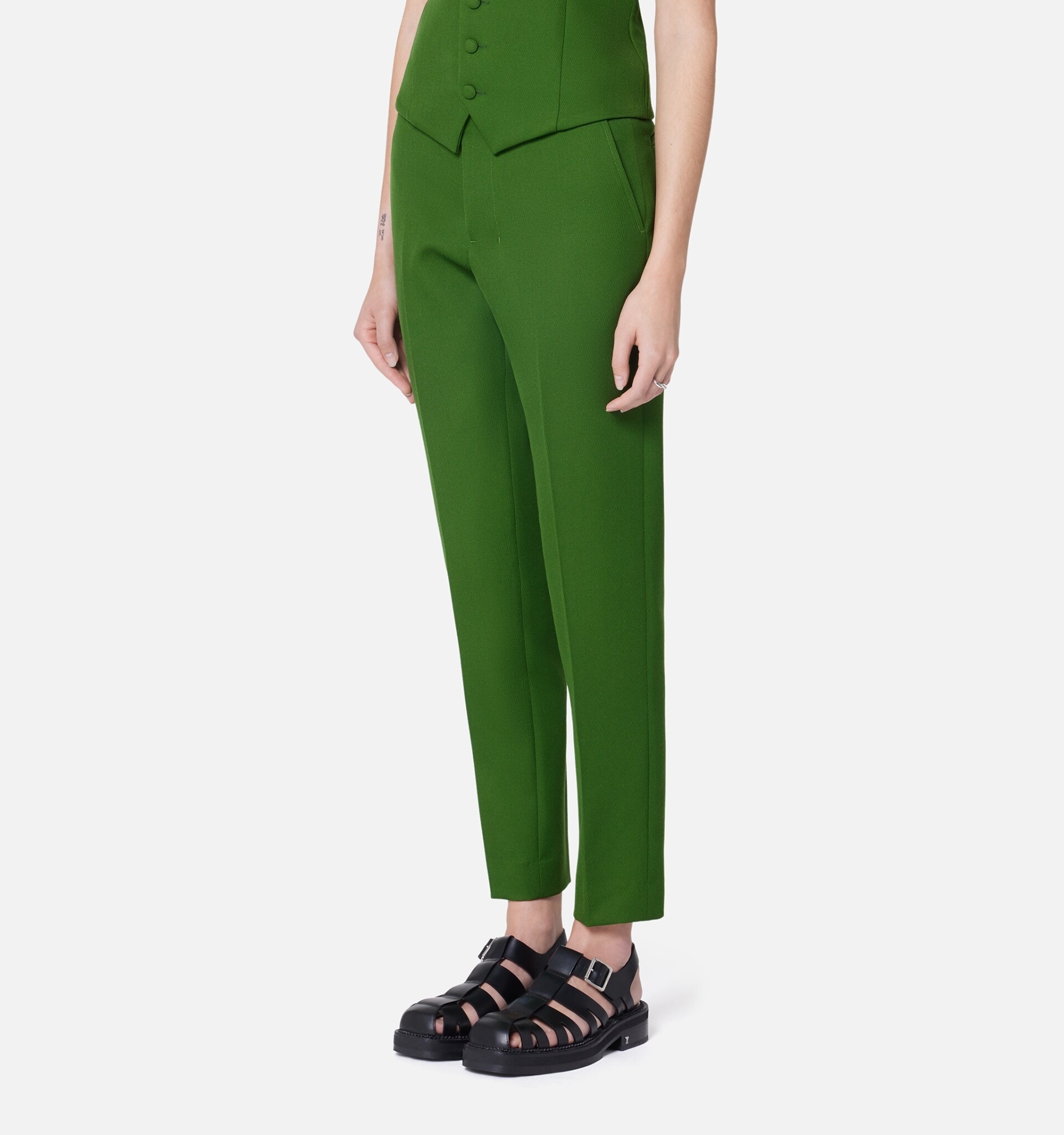 Cigarette Fit Trousers - 3