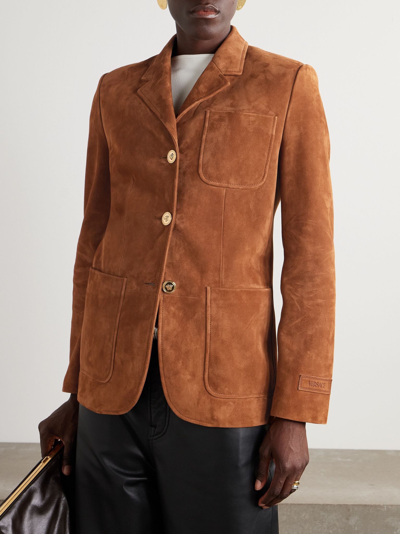 Suede blazer Brown - 3