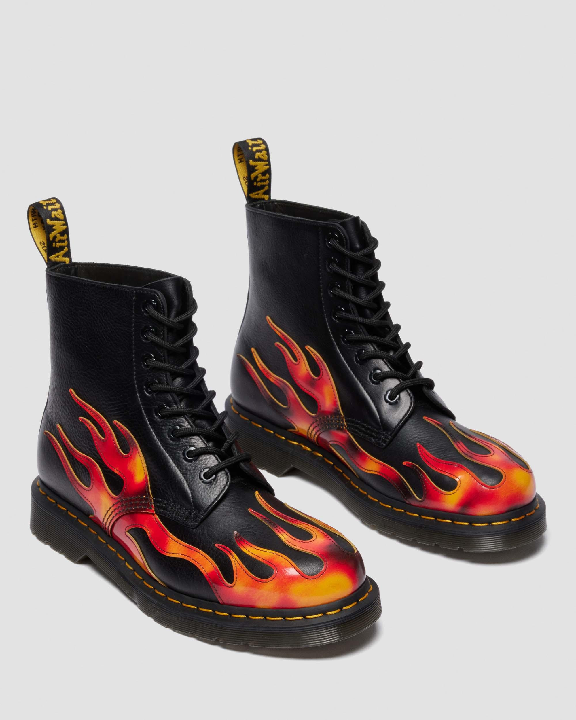 1460 PASCAL FLAME Arcadia Rub Off Leather Boots - 8