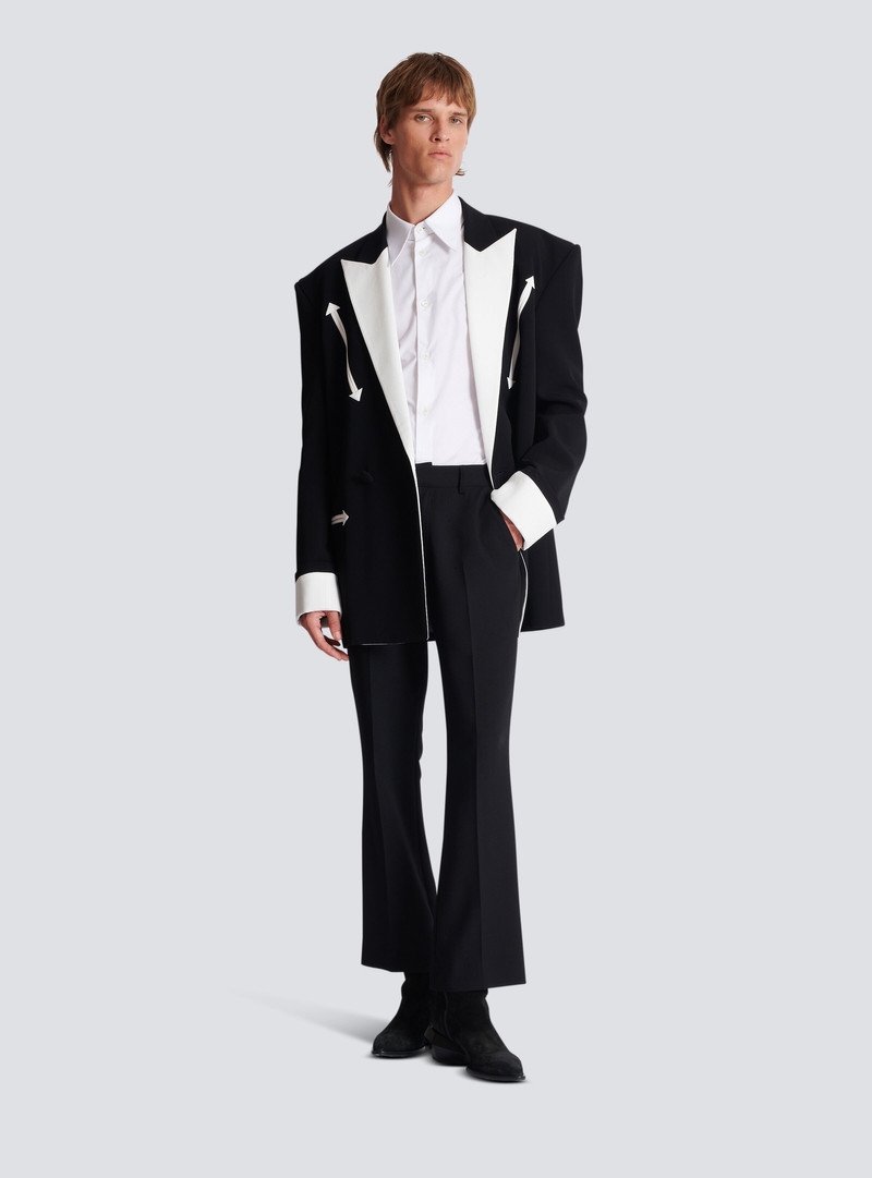 Balmain Flared trousers in double crepe outlook