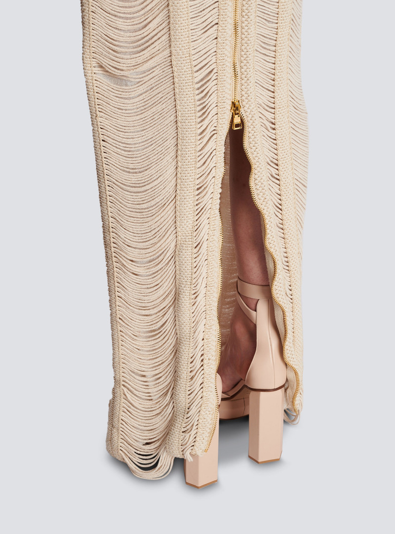 Openwork macramé maxi dress 7