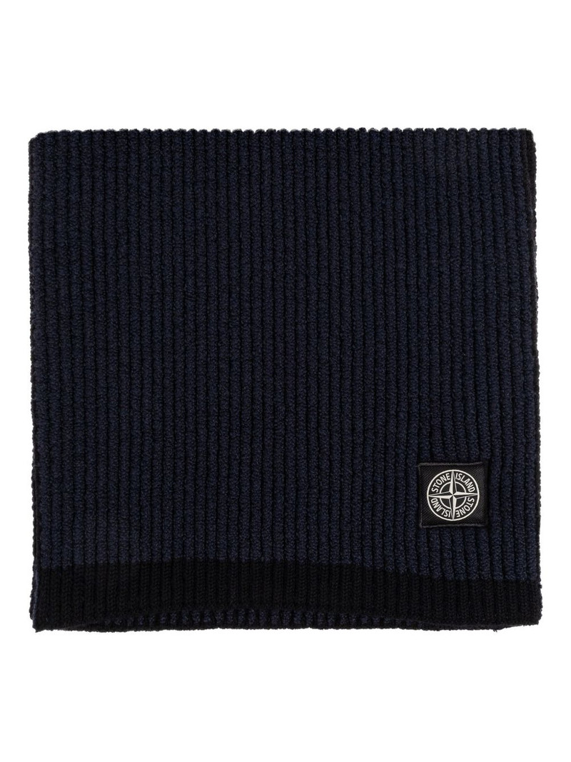 ribbed Compass-patch scarf 1