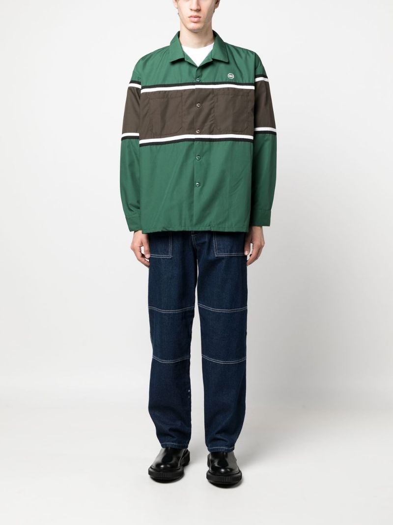 stripe-detail shirt jacket - 2