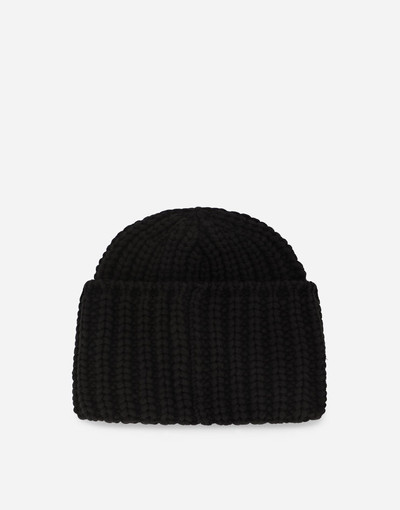 Dolce & Gabbana Knit cotton hat with DG patch outlook