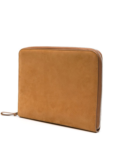 Brunello Cucinelli nubuck-leather iPad case outlook