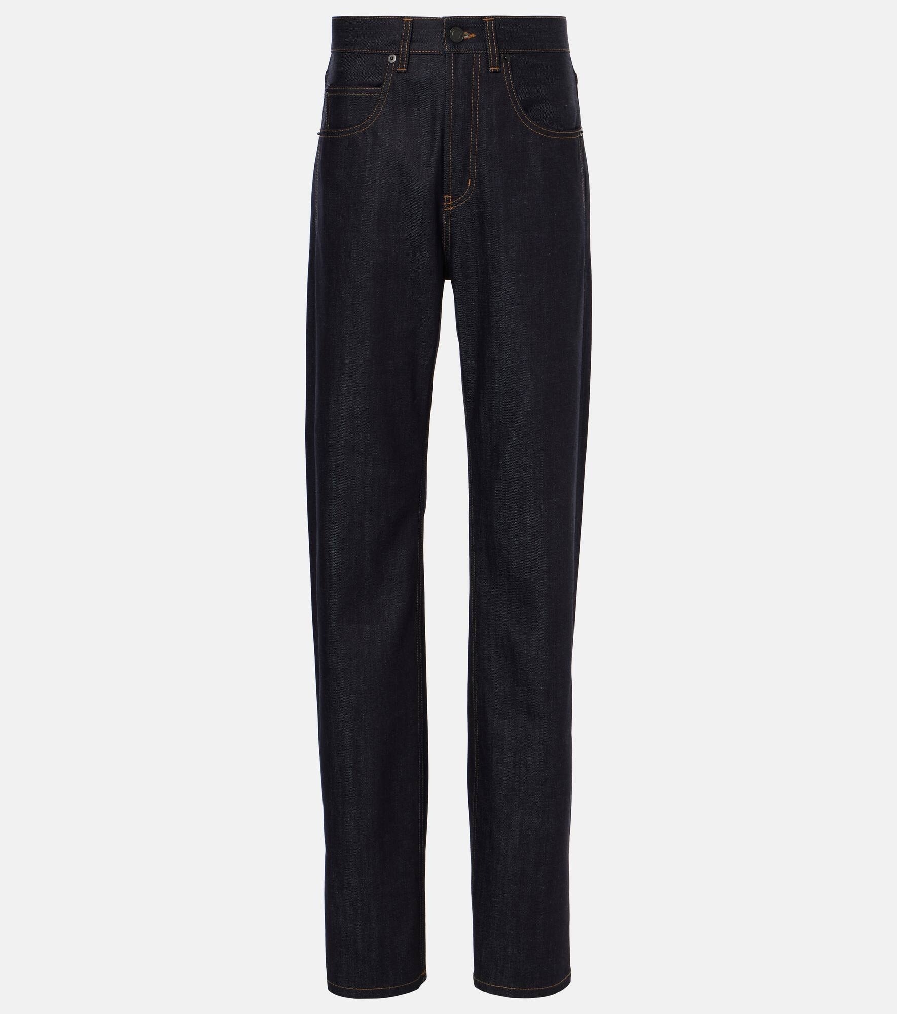 Mid-rise straight jeans - 1