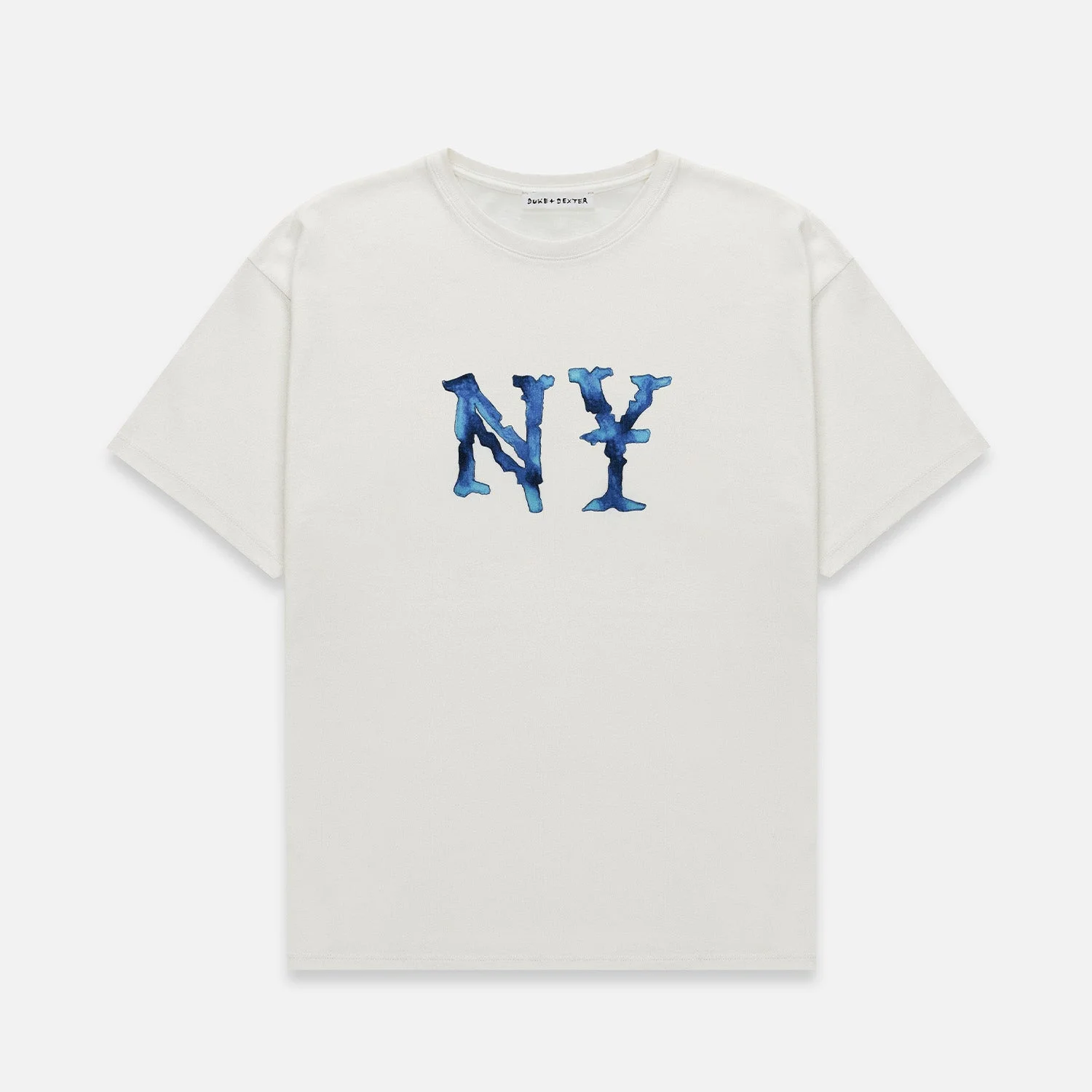 NY Watercolour Vintage White T-Shirt - 1