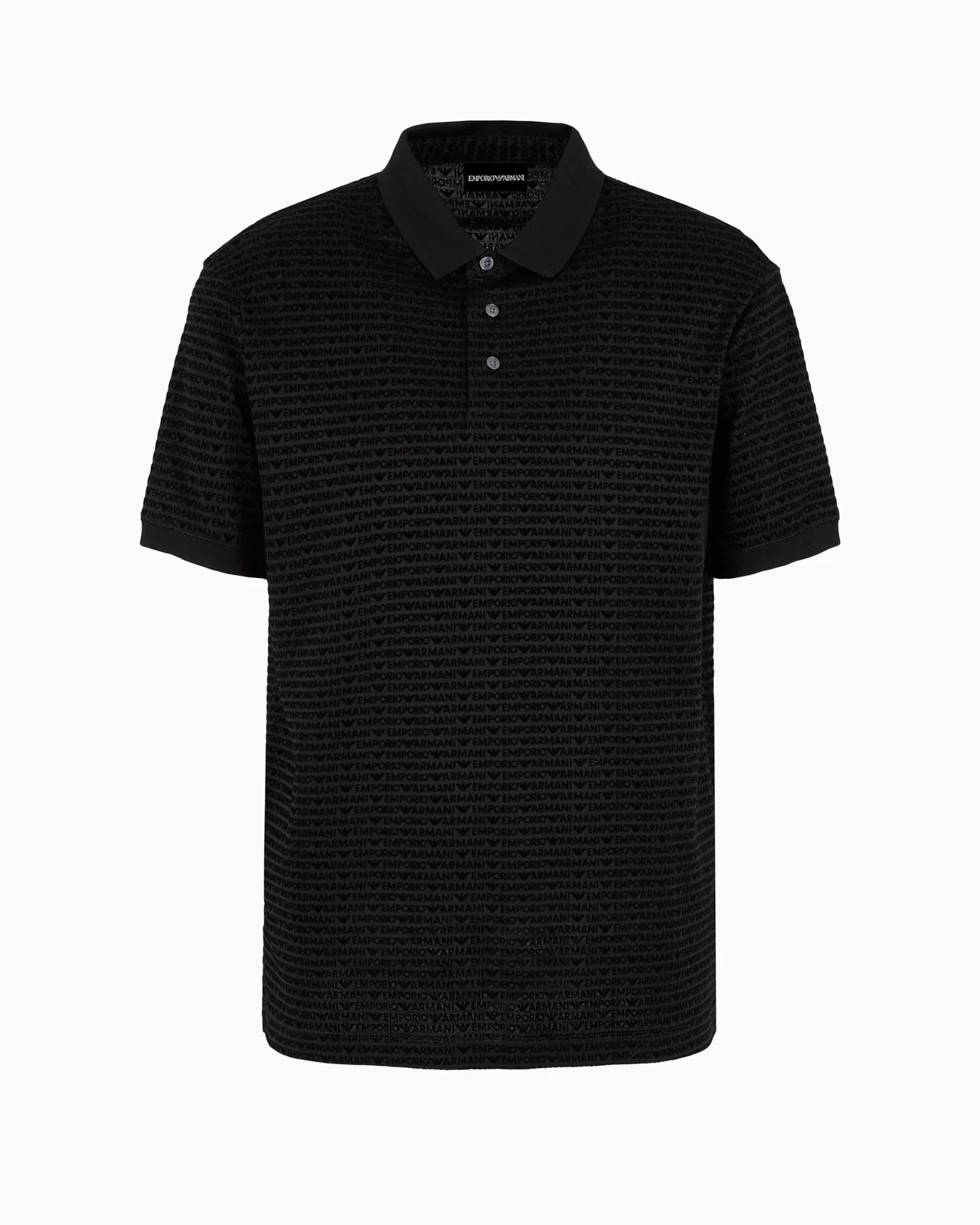 ASV Lyocell-blend jersey polo shirt with flocked lettering all over - 1