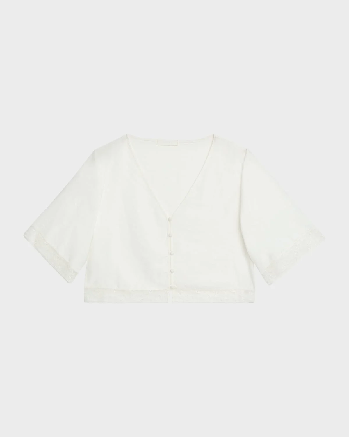 Simone Lace Button-Front Shirt - 1