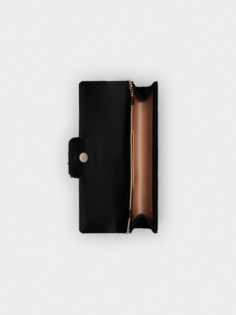 Hotfix Vichy Flower Strass Clutch Bag in Velvet 5