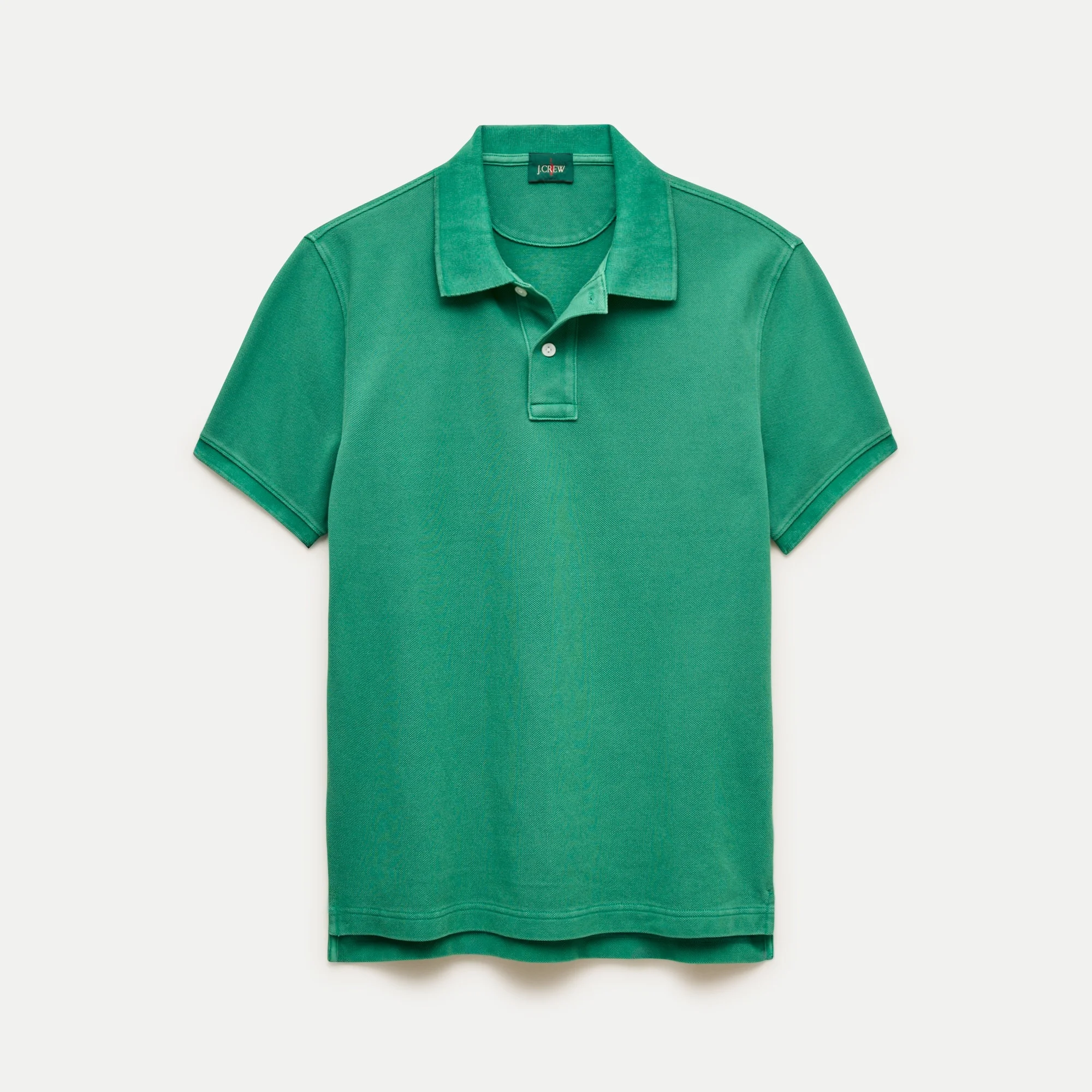 Washed piqué polo shirt - 1