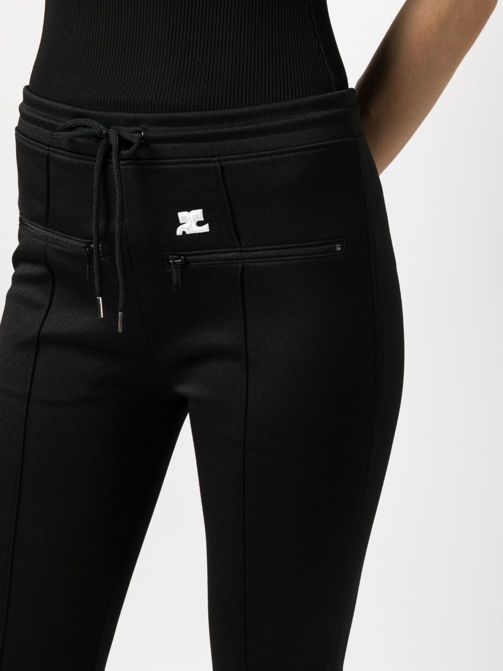 seam-detailing flared track pants - 5