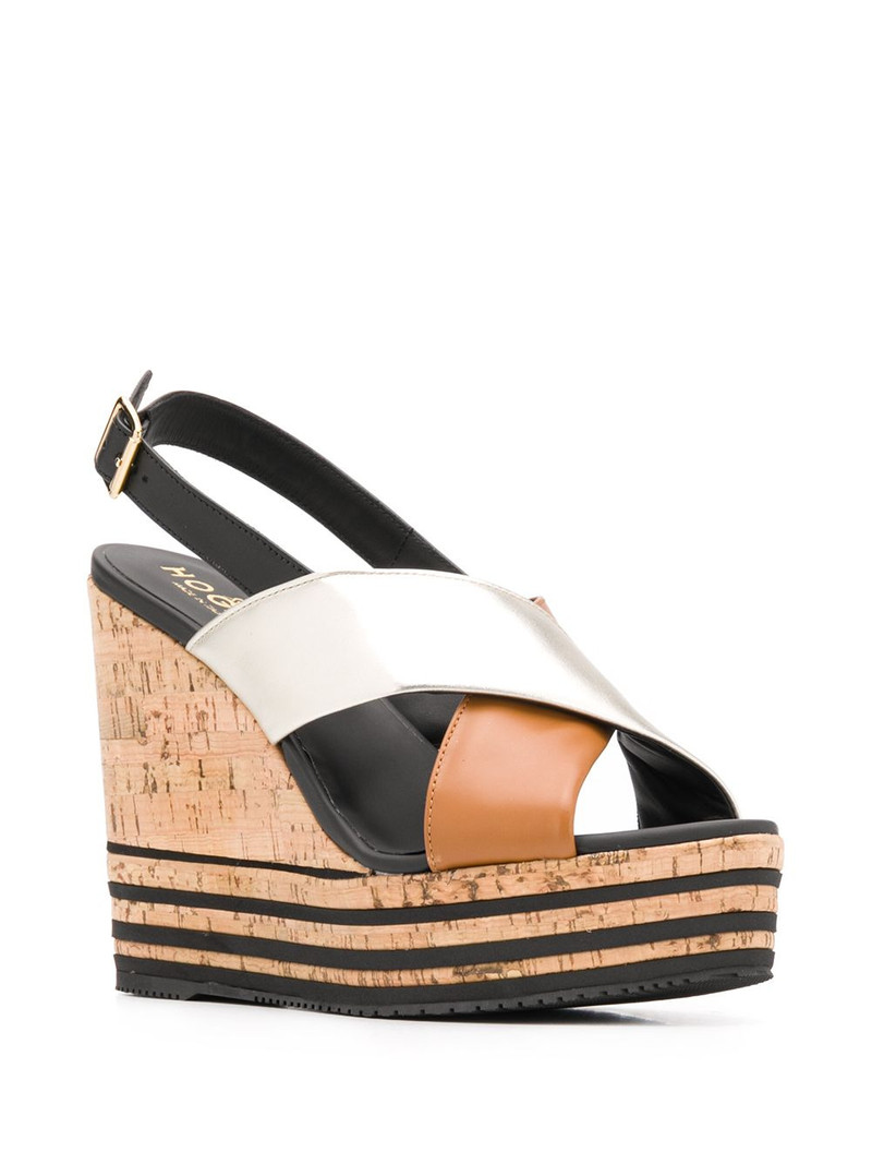 HOGAN crossover strap sandals outlook