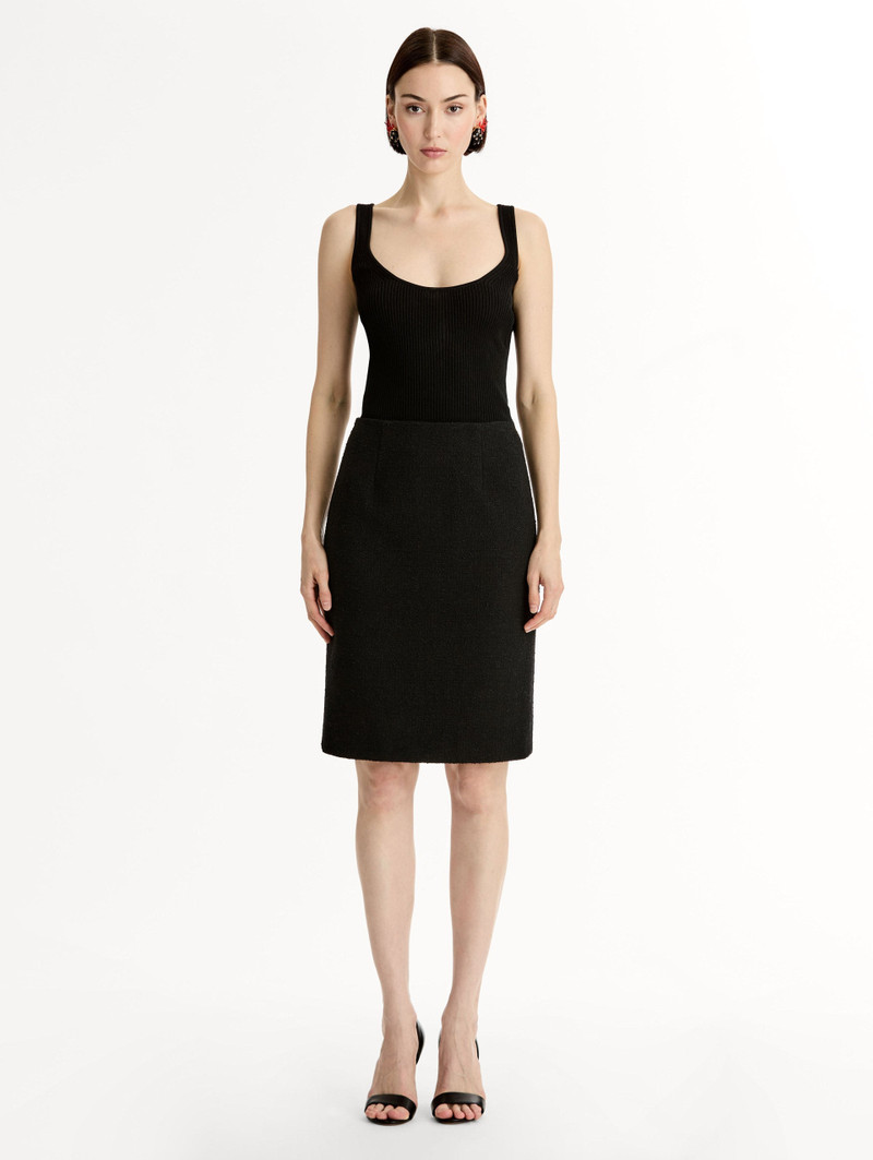 Oscar de la Renta WOOL TWEED PENCIL SKIRT outlook