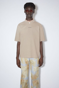 Acne Studios Logo t-shirt - Mushroom beige | REVERSIBLE