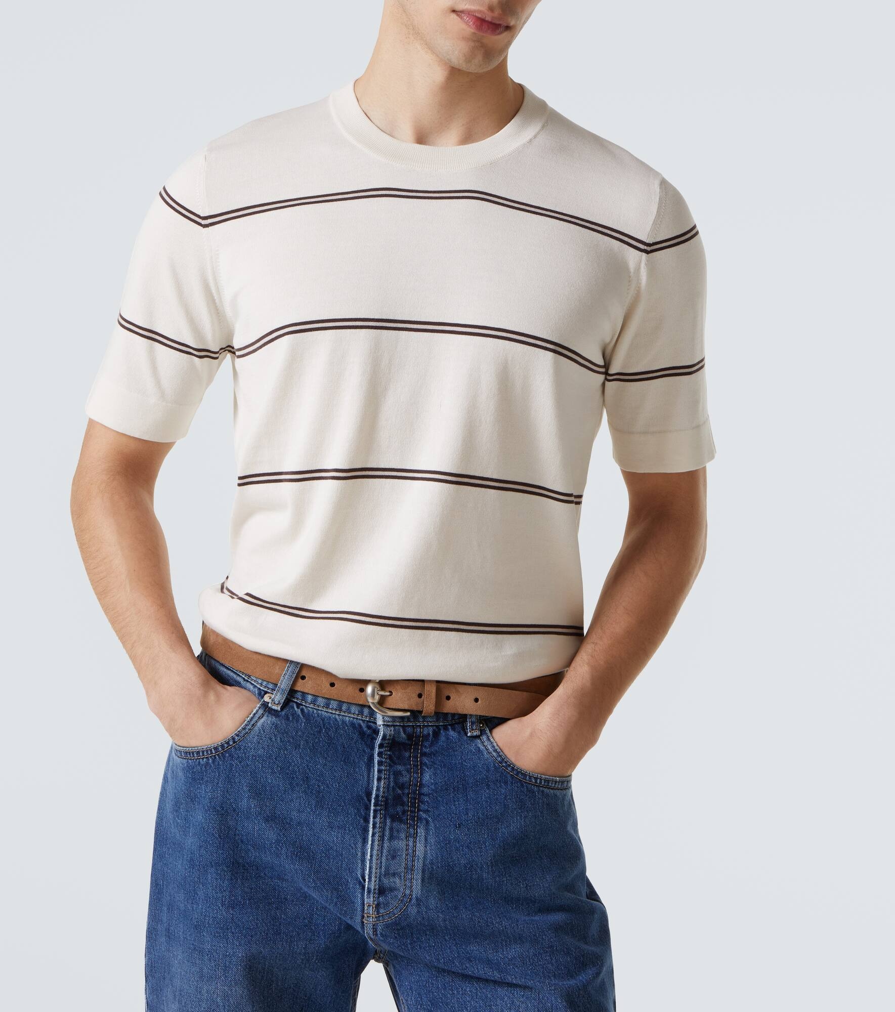 Striped cotton T-shirt - 5