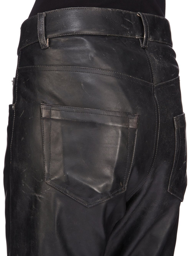 Black Hollywood Detroit Cut Leather Pants 5