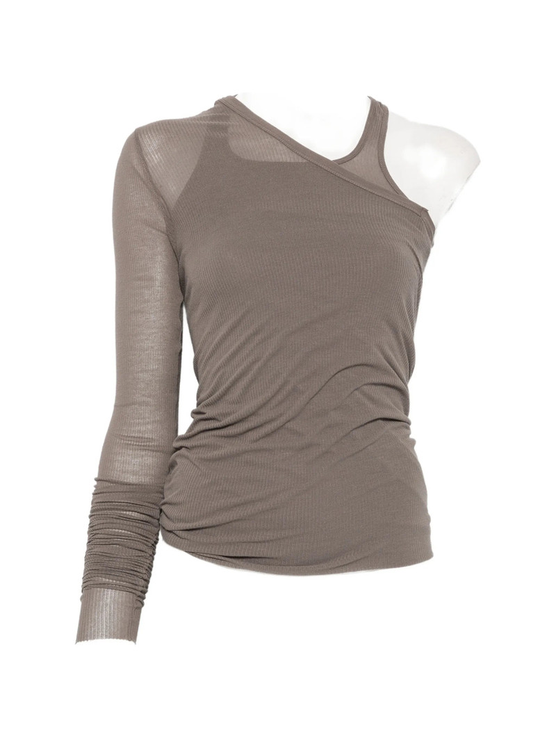 Rick Owens Banana Asymmetric Ribbed Top 1