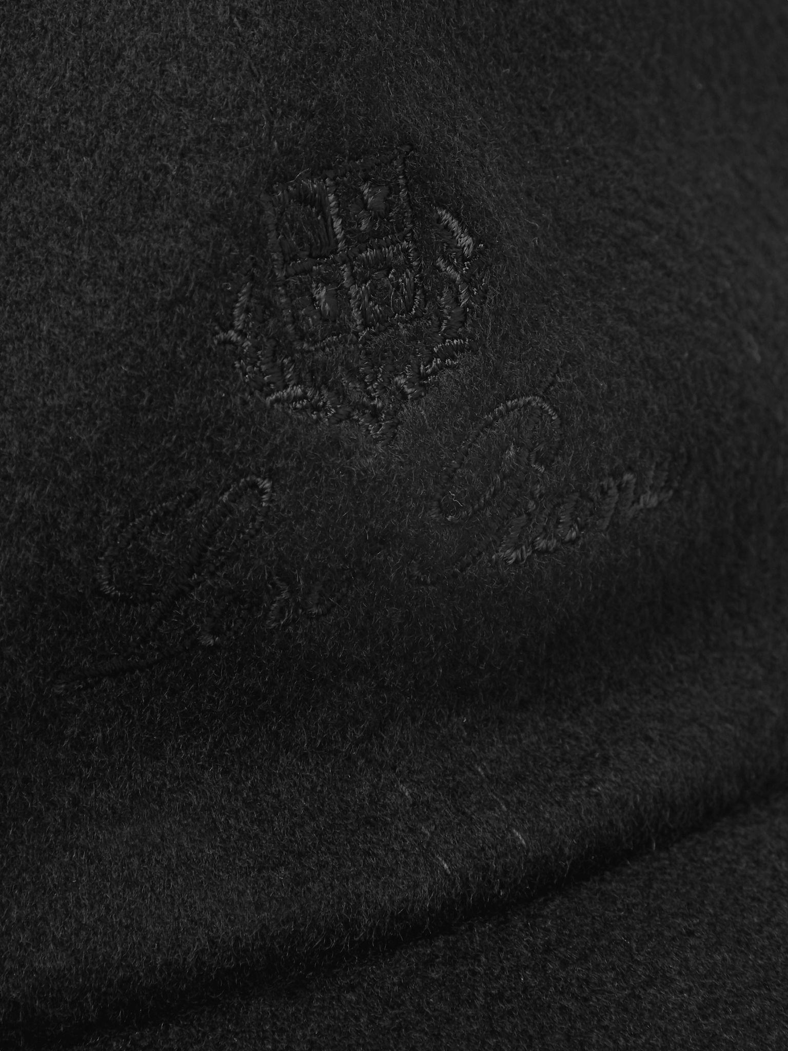 Logo-Embroidered Storm System Cashmere Baseball Cap Black - 4