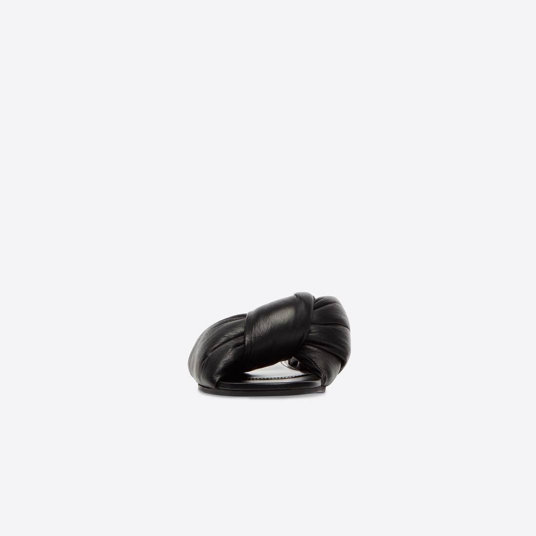 Women's Drapy Flat Sandal in Black - 3