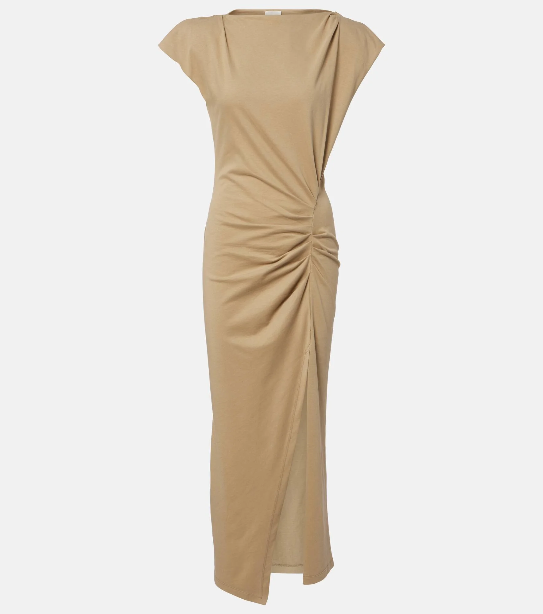 Nadela gathered cotton jersey midi dress - 1