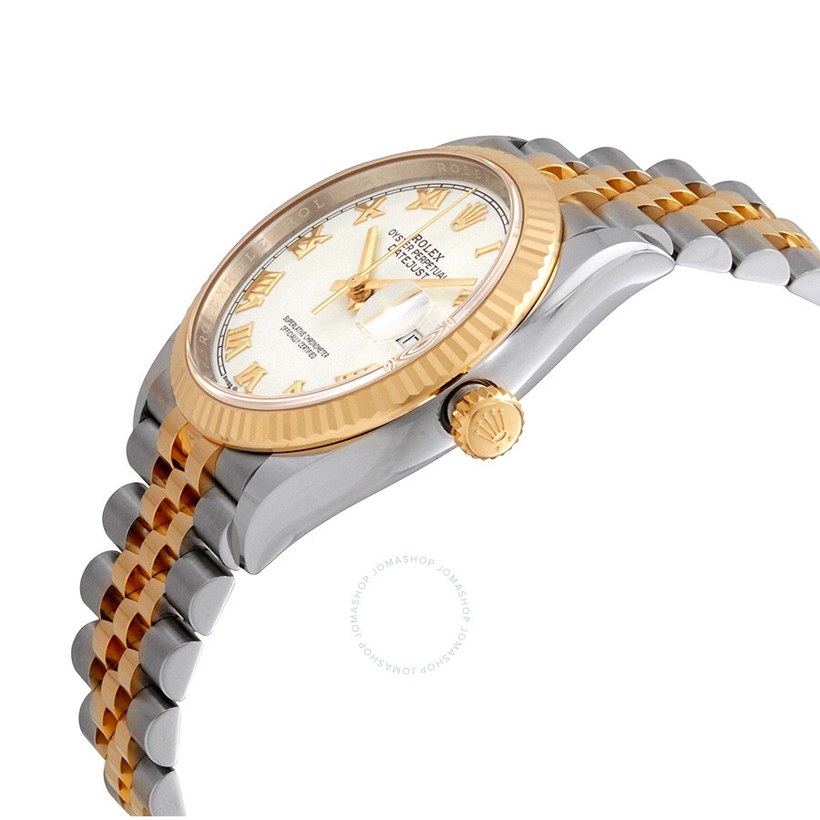 Rolex Datejust 36 White Dial Men's Stainless Steel and 18kt Yellow Gold Jubilee Watch 126233WRJ - 2