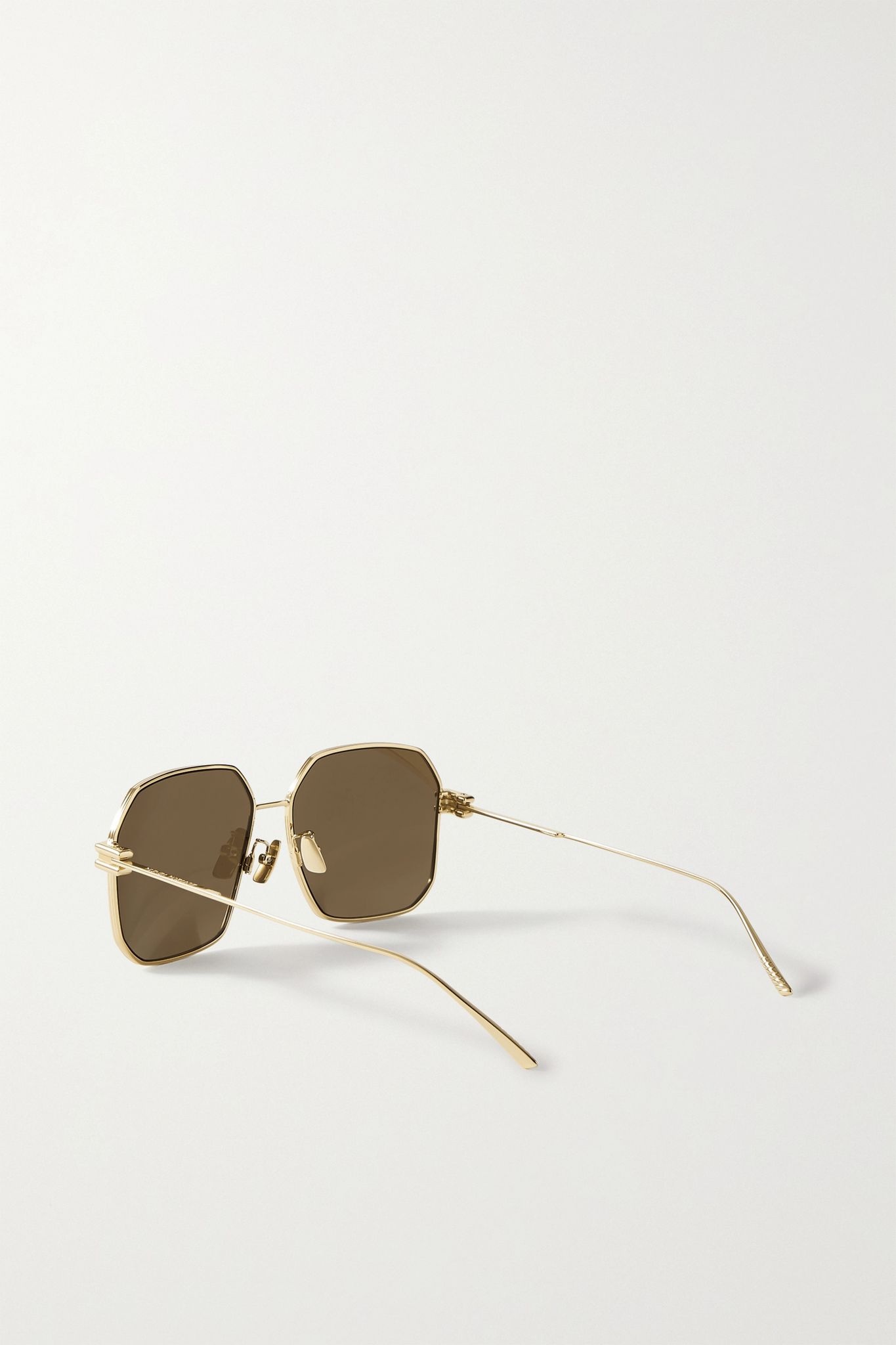 Hexagon-frame gold-tone sunglasses - 3