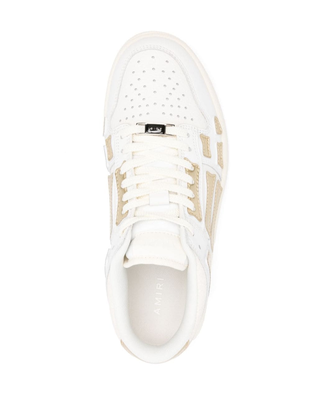 patch-detail leather sneakers - 4