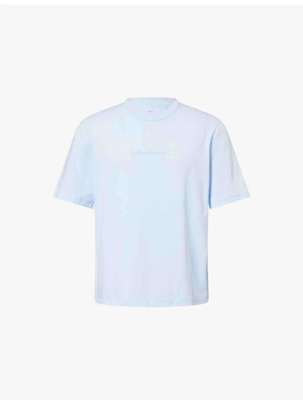 Dri-Fit Logo-Text Print Woven T-Shirt - 1